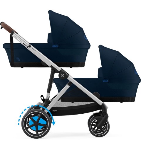 Cybex e-Gazelle S SLV - rozwojowy wózek wielofunkcyjny, zestaw 2w1 z opcją 3w1 i 4w1 | Ocean Blue